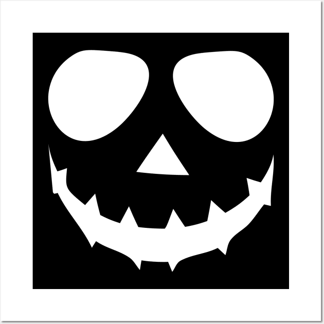 Halloween Face Wall Art by JevLavigne